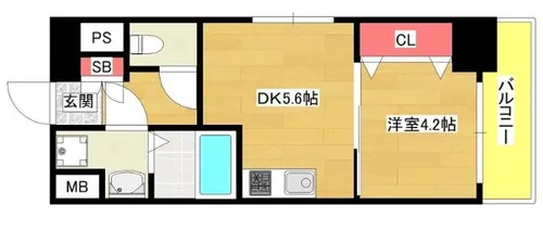 レオンヴァリエ大阪ベイシティ【207号室】の間取り