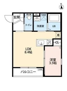 クラムズ黄金【2階】の間取り