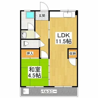 幸久ハイツ【1階】の間取り