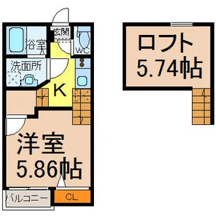 Creo堀田壱番館【1階】の間取り