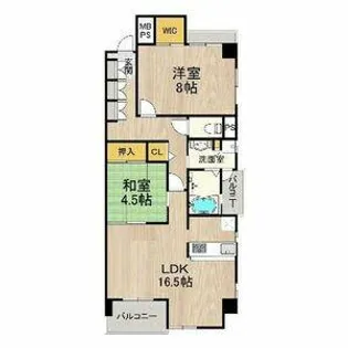 シャーメゾン白鷺【8階】の間取り