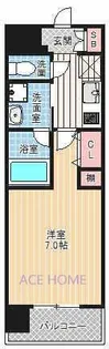 アーバネックス北堀江Ⅱ【11階】の間取り