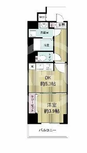 ドゥーエ玉造【8階】の間取り