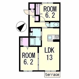 アコール東草津【2階】の間取り