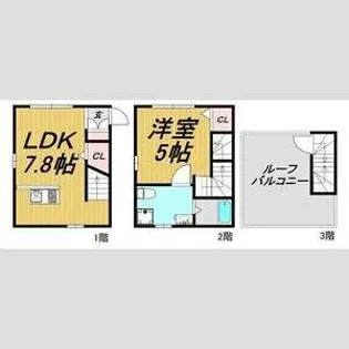 LECOCON江南【105号室】の間取り