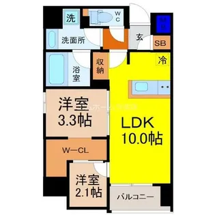 パートナーズ今池【6階】の間取り