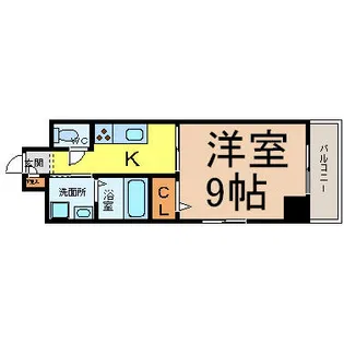パラシオン車道西館【9階】の間取り