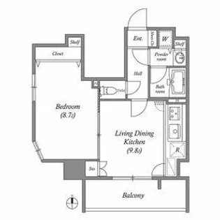 GRAMERCY SHIROMIーDORI【5階】の間取り