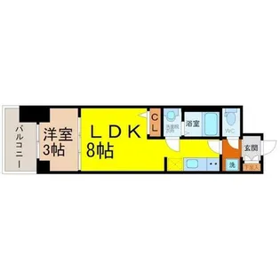 プレサンスジェネ上前津【8階】の間取り