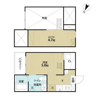 エクシア道徳【1階】の間取り