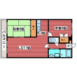 エルハイム【307号室】の間取り