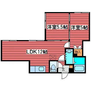 ビッグバーンズマンション月寒Ⅰ【402号室】の間取り