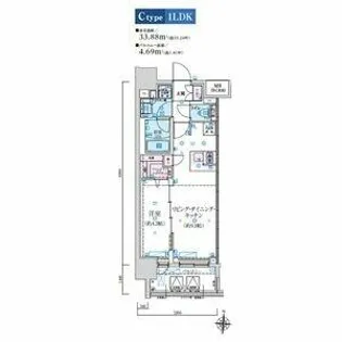 リヴシティ泉【5階】の間取り