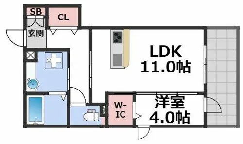 カーサ楯原【2階】の間取り