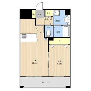 LIBTH博多駅南Ⅱ【0802号室】の間取り