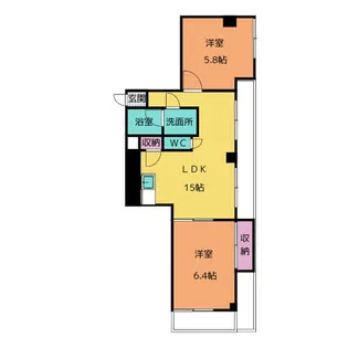 パティオA【2階】の間取り
