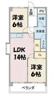 瑞和ビル【6階】の間取り