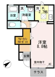 Chouchou 橋目【103号室】の間取り