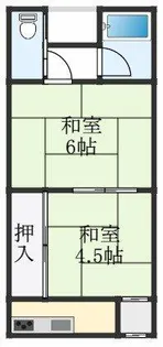 大阪府堺市西区上野芝向ヶ丘町1丁【アパート】の間取り