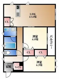 ソレーユ代官町【3階】の間取り