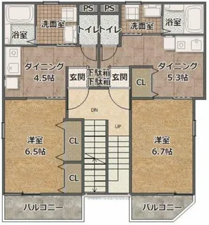 kukulu北岡【2階】の間取り