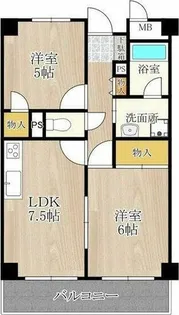 久光マンション【6階】の間取り