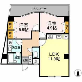 BM TAKAOKA【7階】の間取り