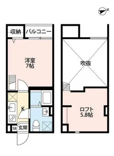 フクシア アベニュー【2階】の間取り