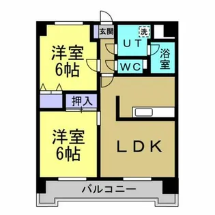 ロイヤルパレスホウゲツ【7C号室】の間取り
