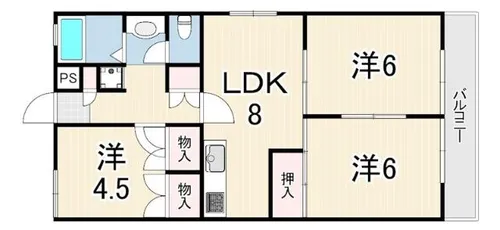 アネックス土井【3階】の間取り
