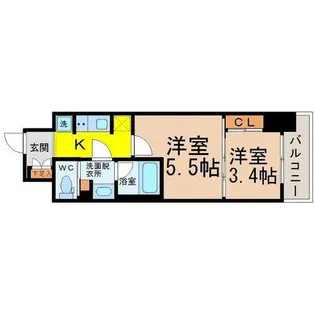 パークアクシス名古屋山王【14階】の間取り