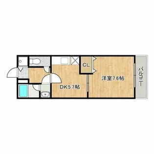 フジパレス貝塚半田2【1階】の間取り