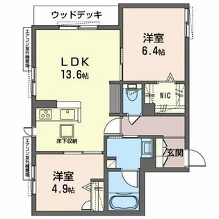 Raffina Sawa【1階】の間取り