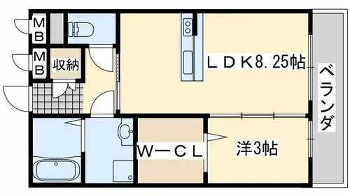 アンクレール【3階】の間取り