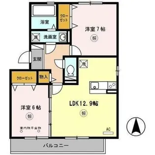兵庫県神戸市西区二ツ屋2丁目【アパート】の間取り