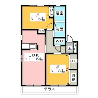 ピアコート A棟【1階】の間取り