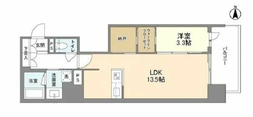 RJRプレシア南堀江【13階】の間取り