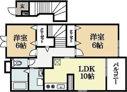 メゾン・ド・フルール【2階】の間取り