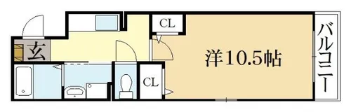 キョーナン 宇治伊勢田【1階】の間取り
