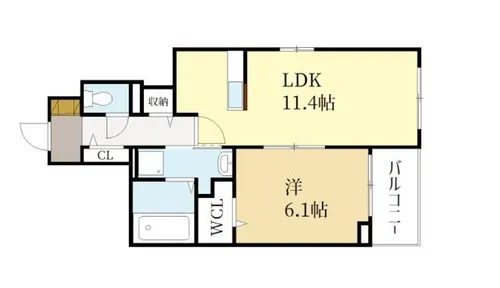 ウッドヴィレッジMINORUⅢ【3階】の間取り