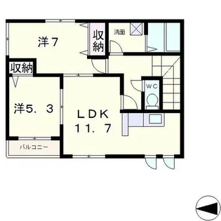メイプルヴィラ【2階】の間取り