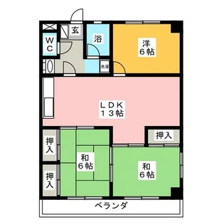 丸周マンション【3階】の間取り