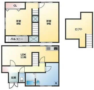 大阪府堺市北区百舌鳥梅北町3丁【一戸建】の間取り