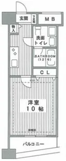 モンサンミッシェル北浜【6階】の間取り