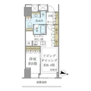 BrilliaTower堂島【27階】の間取り