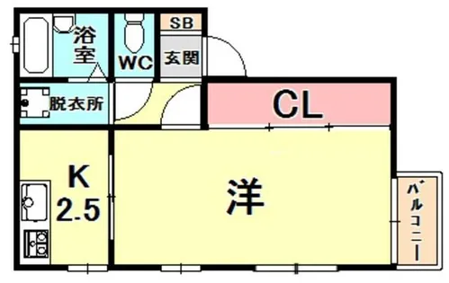クライネブルーメ【1階】の間取り