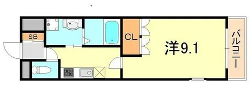 エイトピア八木【1階】の間取り