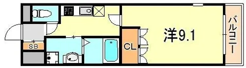 エイトピア八木【1階】の間取り