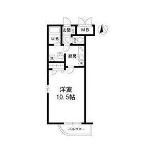 1Kの間取り画像