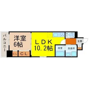 D&Designレジデンス鶴舞【3階】の間取り